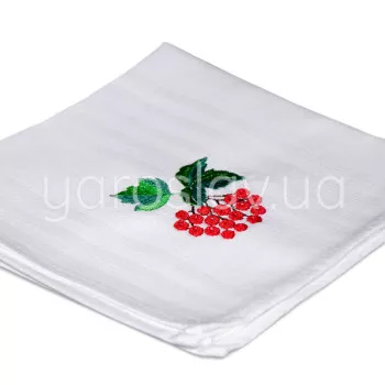 Napkin cotton with embroidery 002 viburnum white TM Yaroslav