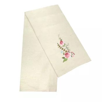 Semi-linen towel with embroidery TM Yaroslav art.121/16 45x75 cm 003