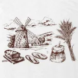 Серветка з друком Млин віскоза 35х60 см ТМ Ярослав