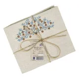 Фартух льон з вишивкою Коричневі квіти м.К-102 ТМ Ярослав