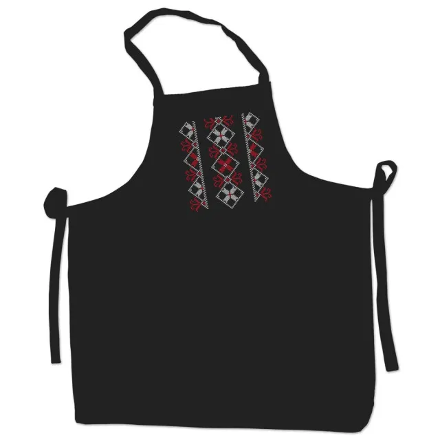Apron m.K-410/2 cotton with black ornament embroidery TM Yaroslav