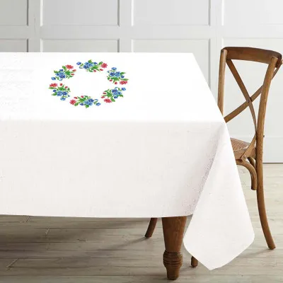 Semi-linen tablecloth with embroidery 005 wildflowers TM Yaroslav