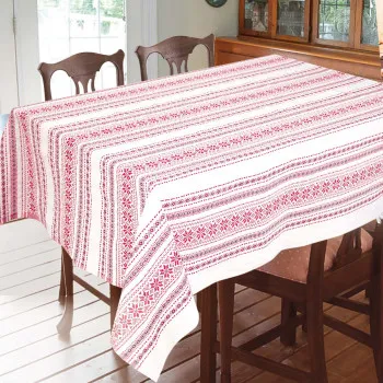 Tablecloth woven with ornament red TM Yaroslav