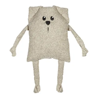 Подушка декоративна Кіт І-536 велюр бежева 25х33 см ТМ Ярослав