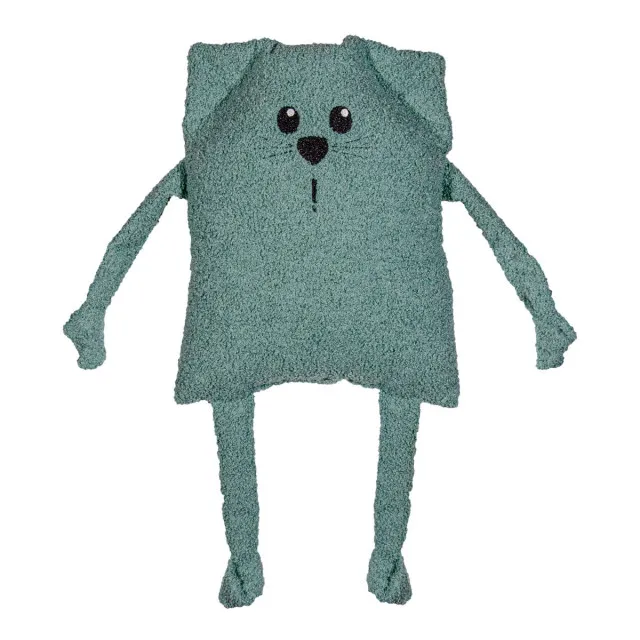 Подушка декоративна Кіт І-536 велюр смарагдова 25х33 см ТМ Ярослав