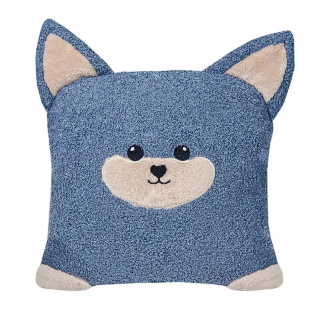 Pillow decorative Wolf cub I-555 velour blue 30х30 cm TM Yaroslav