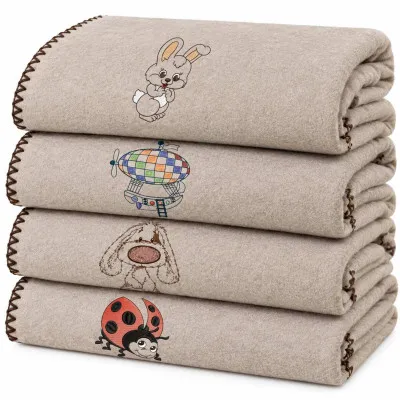 Blanket children's wool/hemp with embroidery 100x140 cm TM Yaroslav