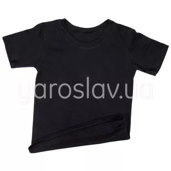 T-shirt children's knitwear m.176 black cotton TM Yaroslav