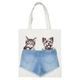 Ecological bag м.Р-396/1 with applique jeans pockets 42x40 cm TM Yaroslav