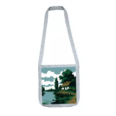 Shoulder bag P-520 with print House by the river 26x26 cm TM Yaroslav