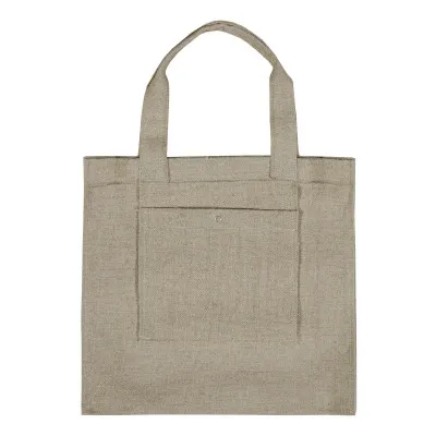 Сумка лляна м.Р-537 з кишенею сурова 37×40 см ТМ Ярослав