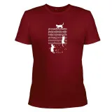 T-shirt print Cats on sheet music m.45 burgundy TM Yaroslav