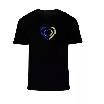 T-shirt with embroidery Heart m.45 black TM Yaroslav