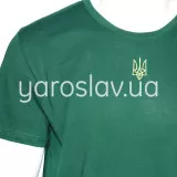 Футболка з вишивкою "Тризуб" ТМ "Ярослав" м.45 зелена