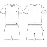 Suit with dragon print T-shirt with shorts m.F-553 red TM Yaroslav Suit with dragon print T-shirt with shorts m.F-553 red TM Yaroslav