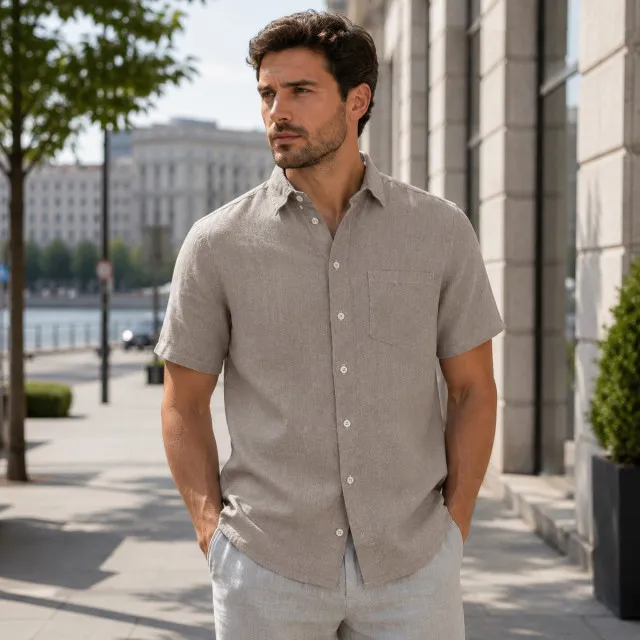T-shirt linen m.F-230 beige TM Yaroslav