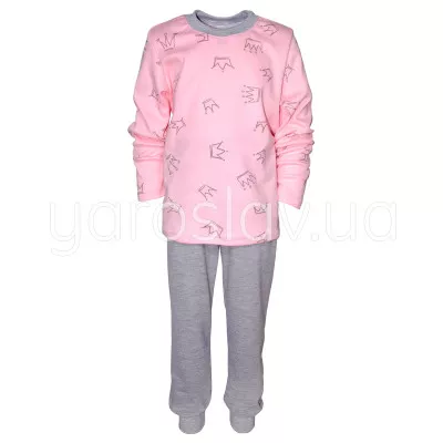 Пижама детская (интерлок) ТМ “Ярослав” м.Д-011 розовая