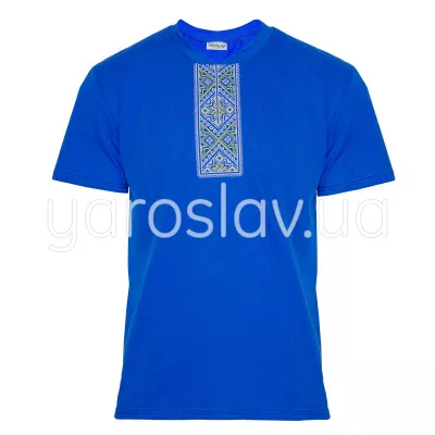 Футболка "Вишиванка" м.623-К синя з вишивкою