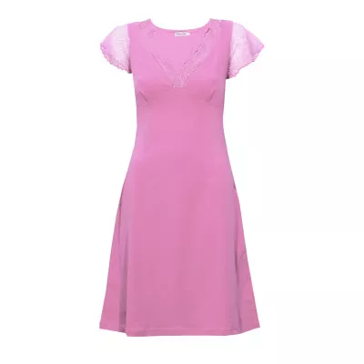 Нічна сорочка кулір з еластаном м.Ф-124 рожева ТМ Ярослав