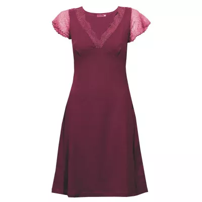 Нічна сорочка кулір з еластаном м.Ф-124 вишнева ТМ Ярослав