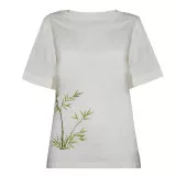 Blouse linen m.F-503 with embroidery Bamboo milk TM Yaroslav