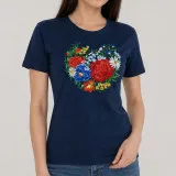 T-shirt women's m.F-140 with embroidery Coronet dark blue TM Yaroslav T-shirt women's m.F-140 with embroidery Coronet dark blue TM Yaroslav