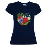 T-shirt women's m.F-140 with embroidery Coronet dark blue TM Yaroslav T-shirt women's m.F-140 with embroidery Coronet dark blue TM Yaroslav