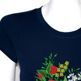T-shirt women's m.F-140 with embroidery Coronet dark blue TM Yaroslav T-shirt women's m.F-140 with embroidery Coronet dark blue TM Yaroslav