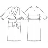 Халат флісовий м.Ф-002 шаль фісташковий ТМ Ярослав