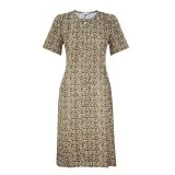 Bathrobe with buttons knit m.F-064 flowers on mustard TM Yaroslav