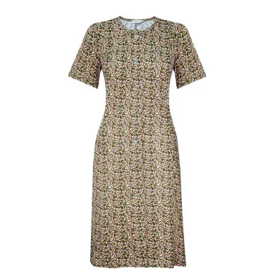 Bathrobe with buttons knit m.F-064 flowers on mustard TM Yaroslav