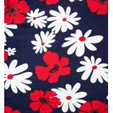 Bathrobe knitwear m.F-080 flowers on blue TM Yaroslav
