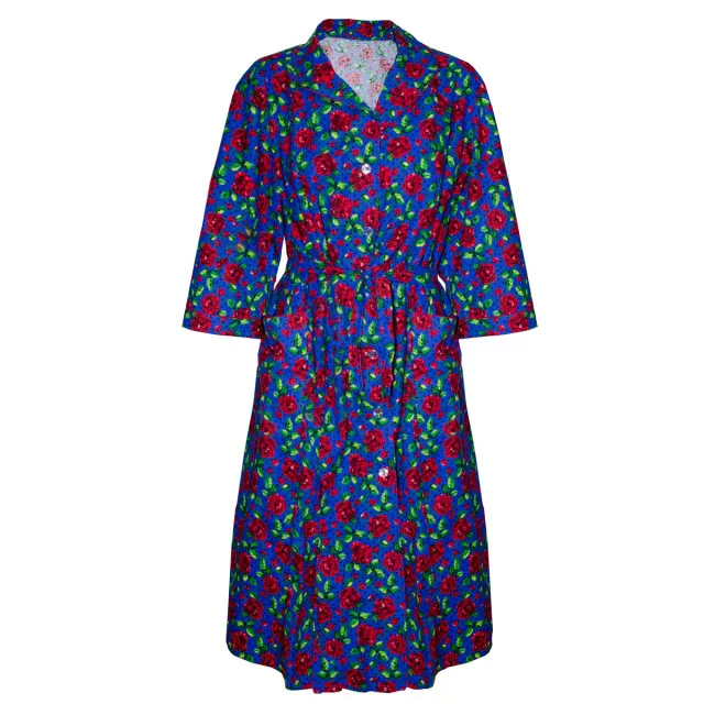Flannel bathrobe Lux m.102 TM Yaroslav blue