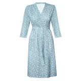 Bathrobe knitwear m.F-120 Flowers on turquoise TM Yaroslav Bathrobe knitwear m.F-120 Flowers on turquoise TM Yaroslav