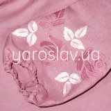 Блуза (лен) с вышивкой  м.Ф-391 розовая
