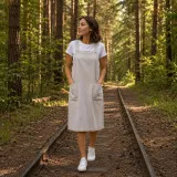 Sundress linen m.F-545 with pockets beige TM Yaroslav Sundress linen m.F-545 with pockets beige TM Yaroslav