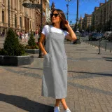 Sundress linen m.F-545 with pockets gray TM Yaroslav