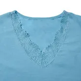 Нічна сорочка кулір з еластаном м.Ф-124 блакитна ТМ Ярослав