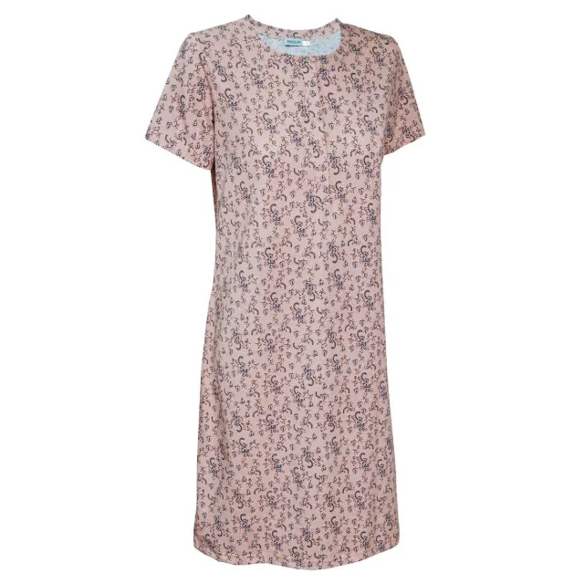 Нічна сорочка кулір м.Ф-131 квіти на персиковому ТМ Ярослав