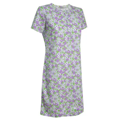 Нічна сорочка кулір м.Ф-131 квіти на сірому ТМ Ярослав