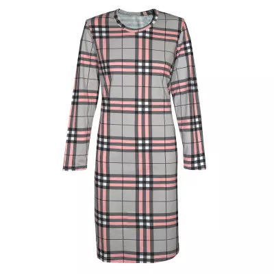 Нічна сорочка інтерлок м.Ф-043 клітинка рожева ТМ Ярослав Нічна сорочка інтерлок м.Ф-043 клітинка рожева ТМ Ярослав