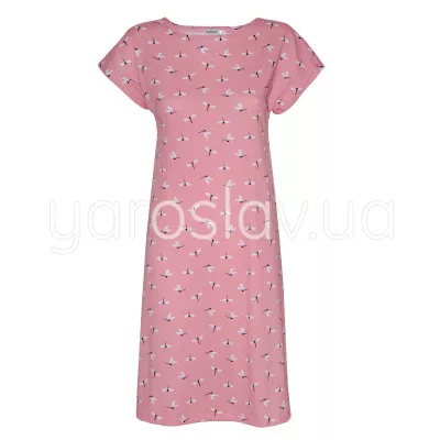 Ночная рубашка ТМ "Ярослав" м.538 стрекозы на розовом