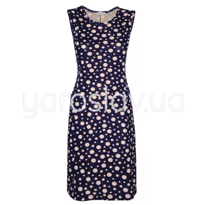 Сукня трикотаж м.Ф-078  темно-синя бавовна ТМ Ярослав