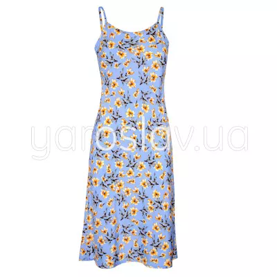 Платье (вискоза) м.Ф-398 голубое