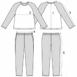 Suit interlock m.F-185 blue cell jumper with trousers TM Yaroslav Suit interlock m.F-185 blue cell jumper with trousers TM Yaroslav
