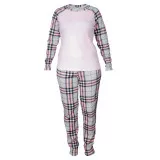 Костюм інтерлок м.Ф-185 рожева клітинка джемпер з брюками ТМ Ярослав