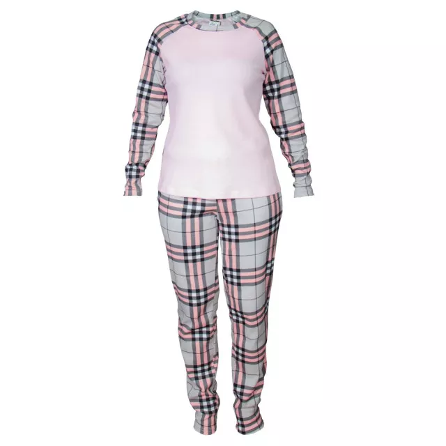 Костюм інтерлок м.Ф-185 рожева клітинка джемпер з брюками ТМ Ярослав