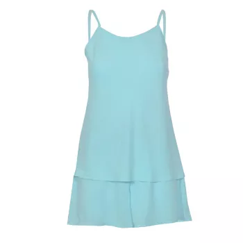 Pajamas viscose m.F-384 turquoise top and shorts TM Yaroslav