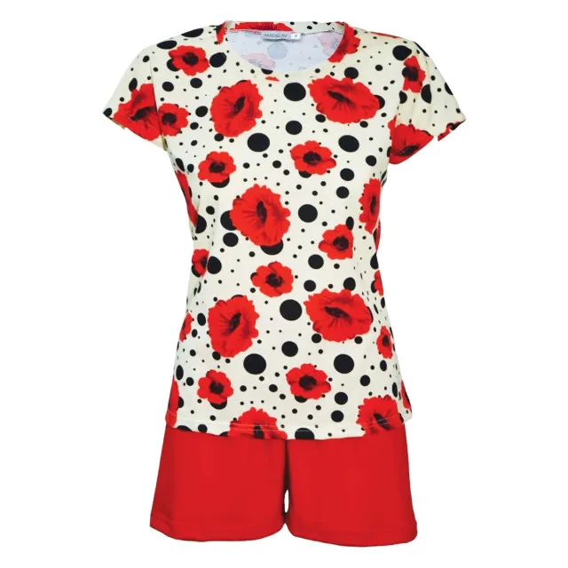 Pajama T-shirt with shorts m.448/1 Poppies TM Yaroslav