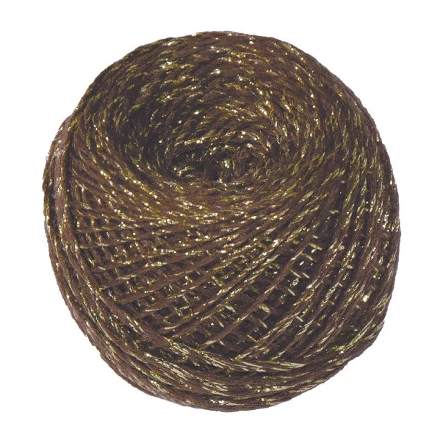 Yarn acrylic 6/2 with lurex brown 50g/150m TM Yaroslav